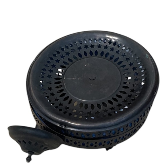 Vintage Metal & Cloth Hanging Lantern Collapsible Tea light, Blue - Picture 6 of 8